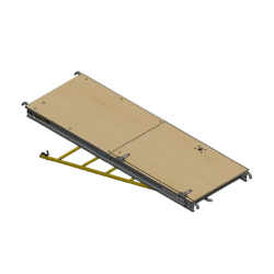 Picture of 28"W x 10'L Tuf-N-Lite Walkboard w/ Hinged Ladder & Type A Hook