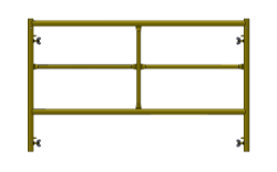 Picture of Double Step Frame - 5'W x 4'H - #5 Tube - J-lock at 27.75" Spacing - Random Rung Spacing