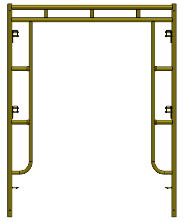 Picture of Open End Frame - 5'W x 6'6"H - #5 Tube - C-lock at 27.75" Spacing - Closed Cane
