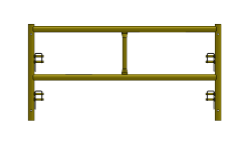 Picture of Step Frame - 5'W x 2'H - #5 Tube - C-lock at 9.375" Spacing - 12" Rung Spacing