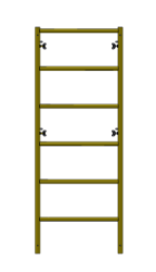 Picture of Ladder Frame - 28"W x 6'H - #5 Tube - J-lock at 27.75" Spacing - 12" Rung Spacing