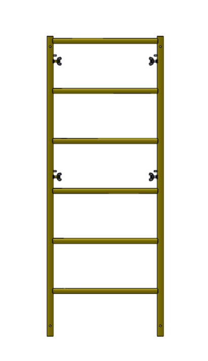 Picture of Ladder Frame - 3'W x 6'H - #5 Tube - J-lock at 27.75" Spacing - 12" Rung Spacing