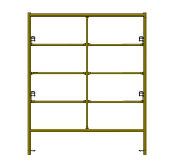 Picture of Double Step Frame - 5'W x 6'H - #6 Tube - C-lock at 27.75" Spacing - Random Rung Spacing