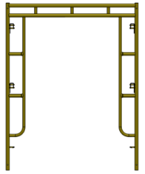 Picture of Open End Frame - 5'W x 6'6"H - #6 Tube - C-lock at 27.75" Spacing - Closed Cane