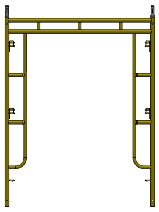 Picture of Open End Frame - 5'W x 6'6"H - #6 Tube - T-lock at 27.75" Spacing - Closed Cane - Inserts