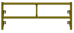 Picture of Step Frame - 5'W x 2'H - #5 Tube - C-lock at 9.37" Spacing - 12" Rung Spacing