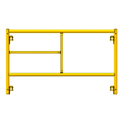 Picture of Step Frame - 5'W x 3'H - #6 Tube - C-lock at 27.75" Spacing - 12" Rung Spacing