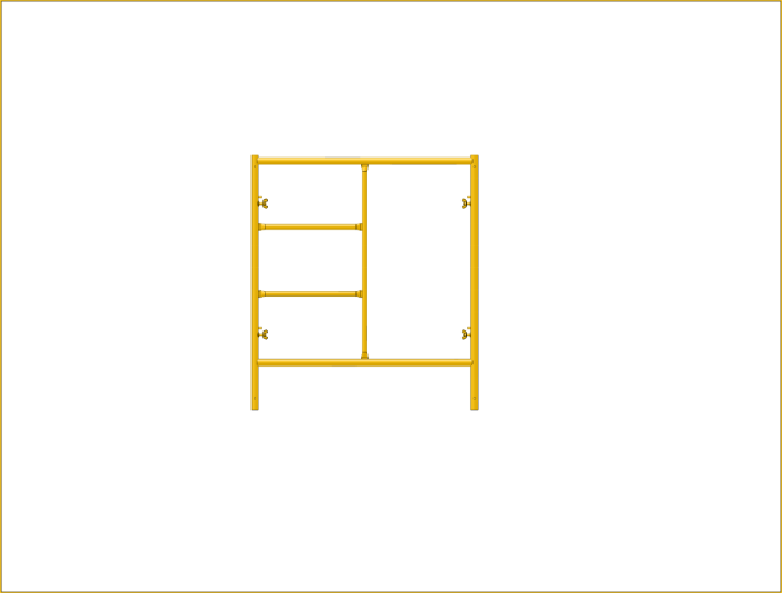 Picture of Step Frame - 4'W x 4'6"H - #6 Tube - J-lock at 27.75" Spacing - Random Rung Spacing