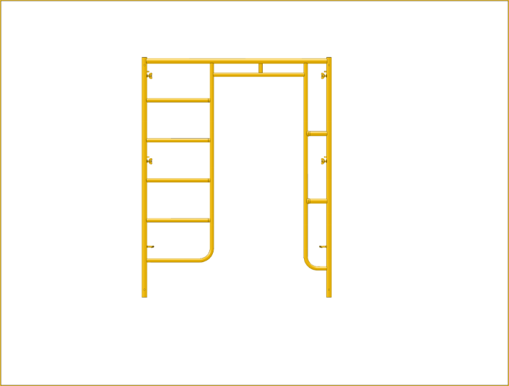 Picture of Open Climbing Ladder Frame - 5'W x 6'6"H - #5 Tube - J-lock at 27.75" Spacing