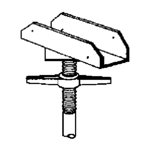 shoring head with stem and leveling jack