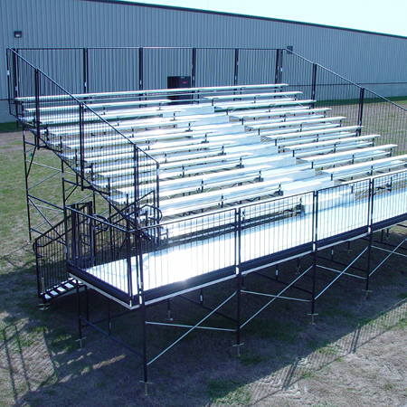 BilJax 308 Bleacher is available in bench or tip-up style seats.