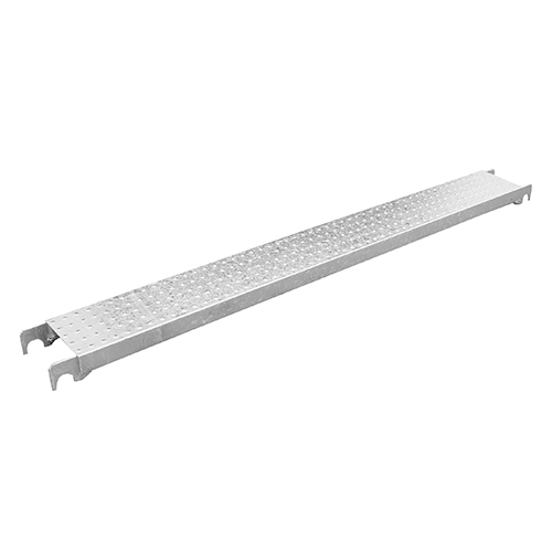 steel walkboard with galvanized steel deck with a raised traction design in 9" width