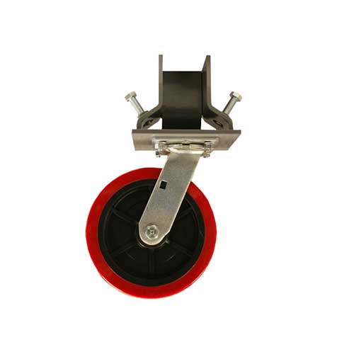 a red caster wheel