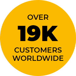 Over 19K customers worldwide logo