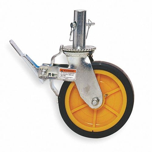 iron caster with rubber wheel